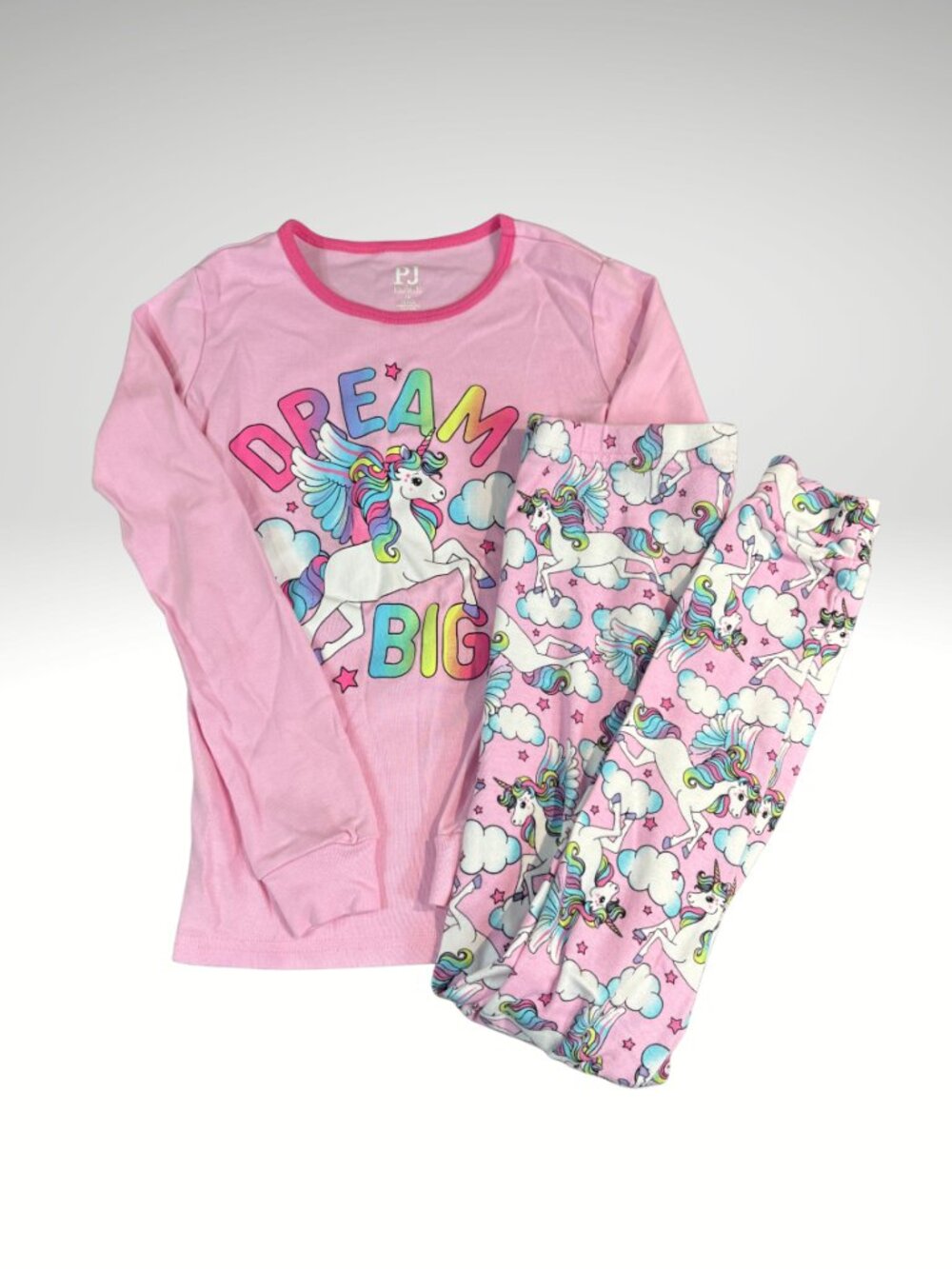 Children's Place Girls "Dream Big" Unicorn Pink Pajamas Size 10 (SKU: 127G)